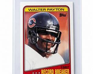 Lot 0752: 1988 Topps Walter Payton 1987 Record Breakers #5 Card — current bid $5