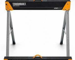 Lot 0587: Pair of TOUGHBUILT Folding Steel and Composite Sawhorses — current bid $23