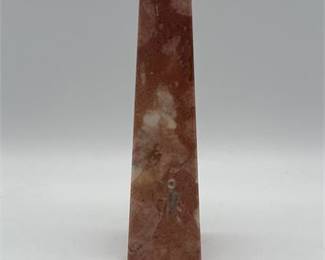 Lot 0452: Polished Red Marble Decorative Obelisk, 7.75 in. (photo 2)