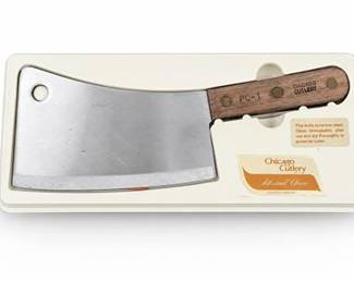 Lot 10039: Chicago Cutlery PC-1 Carbon Steel Professional Cleaver — current bid $12