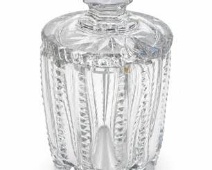 Lot 641: Cut Glass Covered Condiment Jar, Anglo-Irish Style — current bid $6