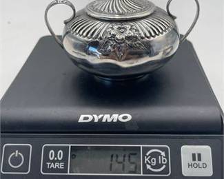 Lot 605: North American Sterling Silver Sugar Bowl and Cream Jug (photo 4)