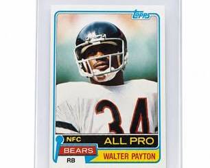 Lot 0753: 1981 Topps #400 Walter Payton Football Card — current bid $8