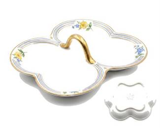 Lot 10009: Erdmann Schlegelmilch Prov Saxe Porcelain Clover Dish (photo 2)
