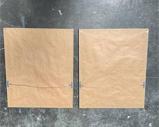Lot 10017: Pair of Framed Pencil-Inscribed Relief Figure Prints (photo 3)