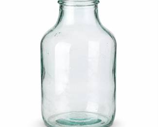 Lot 10069: Aqua-Tinted Soda-Lime Glass Wide-Mouth Storage Jar — current bid $5