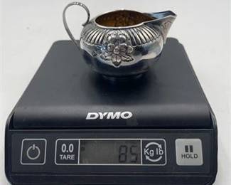 Lot 605: North American Sterling Silver Sugar Bowl and Cream Jug (photo 5)