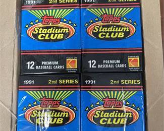 Lot 10004: Topps 1991 Stadium Club 2nd Series Baseball Card Boxes (photo 2)