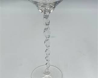 Lot 631: Twist-Stem Cordial Glasses, Set of 6, Colorless Glass (photo 7)