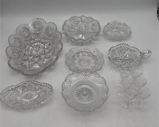 Lot 0674: American Brilliant Period Cut Glass Tableware, 13 Pcs (photo 2)