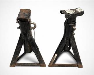 Lot 0741: Pair of Steel Screw-Type Automotive Jack Stands — current bid $5