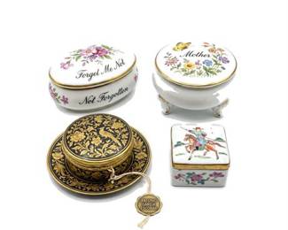 Lot 0497: Antonio Garcia Escobar Toledo Damascene & Porcelain Boxes (photo 2)