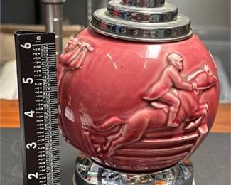 Lot 802: Figural Musical Cigarette Dispenser, Equestrian Relief (photo 5)