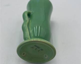 Lot 560: American Art Pottery Green Two-Handled Vase (photo 3)
