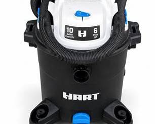 Lot 0851: HART 10-Gallon 6 Peak HP Poly Wet/Dry Vacuum VOC1012PF — current bid $30
