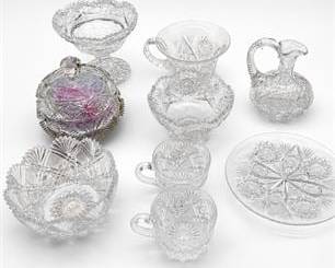 Lot 0684: American Brilliant Period Cut Glass Tablewares, 9 Pcs — current bid $5