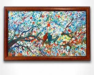 Lot 0740: Acrylic Painting, "Wedding Day," Signed "Livia 2017" — current bid $66