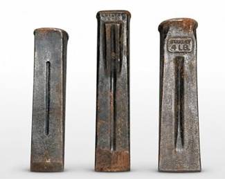 Lot 0742: Stanley & Estwing Forged-Steel Splitting Wedges, Lot of 3 — current bid $5