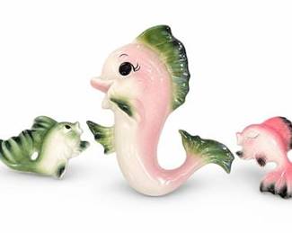 Lot 10035: Norcrest Japan Ceramic Fish Wall Plaques, Set of 3 — current bid $31