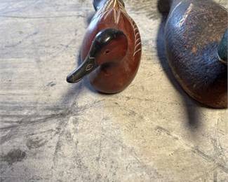 Lot 0546: Eight Carved & Painted Wood Duck Decoys, Gunning Type (photo 3)