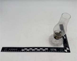 Lot 0678: Miniature Pressed Glass Kerosene Night Lamp, EAPG Era (photo 4)