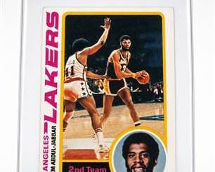 Lot 0760: 1978-79 Topps Basketball #110 Kareem Abdul-Jabbar — current bid $5