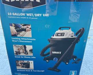 Lot 0851: HART 10-Gallon 6 Peak HP Poly Wet/Dry Vacuum VOC1012PF (photo 3)