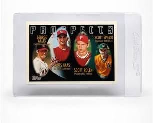 Lot 0596: 1996 Topps #434 Prospects Baseball Card, Scott Rolen — current bid $5