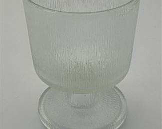 Lot 489: Set of Twelve Pressed Glass Textured Footed Goblets (photo 3)