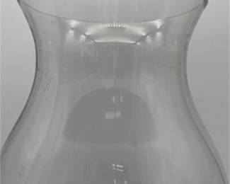 Lot 0157: Crate & Barrel "Bravada" Glass Hurricane on Wood Base (photo 8)