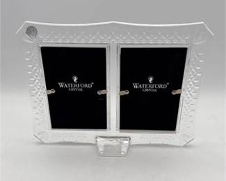Lot 0316: Waterford Crystal Wedding Announcement Double Photo Frame (photo 3)