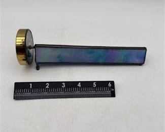 Lot 0245: Handmade Iridescent Art Glass Kaleidoscope, Unmarked (photo 4)