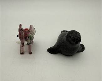 Lot 0208: Canadian Composite Seal & Lampwork Glass Elephant, 2 Pcs (photo 6)
