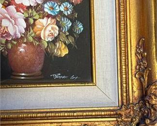 Lot 784: Floral Still Life Oil on Canvas, Signed "Robert Cox" (photo 2)