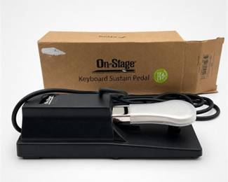 Lot 845A: On-Stage KSP100 Piano-Style Keyboard Sustain Pedal — current bid $5