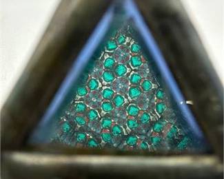 Lot 0245: Handmade Iridescent Art Glass Kaleidoscope, Unmarked (photo 5)