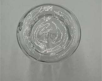 Lot 0835: Clear Pressed-Glass Footed Vase with Flared Rim (photo 6)
