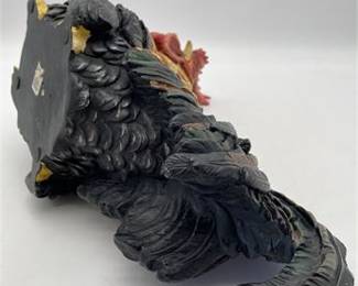 Lot 832: Hand-Painted Cast Resin Standing Rooster Figure (photo 2)
