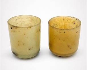 Lot 0318: Chinese Carved Hardstone Cylindrical Cups, Pair — current bid $5
