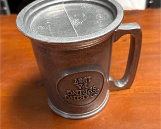 Lot 756: Wilton Armetale Borough of Roaring Spring Centennial Tankard (photo 8)