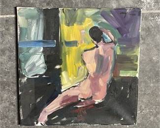Lot 1: Jose Trujillo "The Study" Oil on Canvas, 2019 — current bid $5