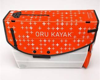 Lot 842: Oru Kayak Beach LT Folding Kayak, Orange/White — current bid $6