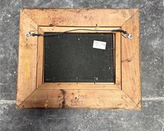 Lot 919: Dutch Canal Townscape Oil on Board, Gilt Frame (photo 2)