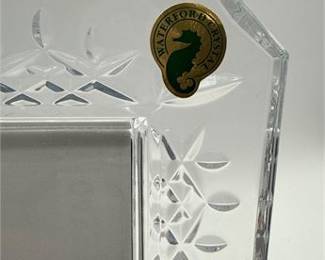 Lot 0316: Waterford Crystal Wedding Announcement Double Photo Frame (photo 4)