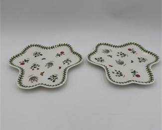 Lot 0533A: Portmeirion Botanic Garden Shamrock Dessert Plates, Set of 2 (photo 2)