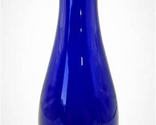 Lot 381: Crate & Barrel "Oasis Vase Blue" Cobalt Glass, 16 in. — current bid $7