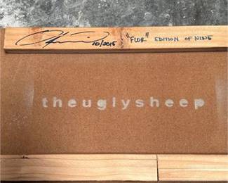 Lot 782: theuglysheep "Flor" Stencil/Spray Paint, Ed. of 9 (photo 4)