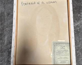 Lot 940: Jose Trujillo Oil on Canvas, Portrait of a Woman, 2019 (photo 2)