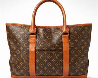 Lot 762: Louis Vuitton Monogram Sac Weekend PM Tote — current bid $320