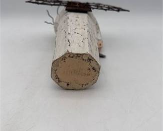 Lot 0463: Primitive Folk Art Garden Angel Figurine, 13 in. (photo 3)